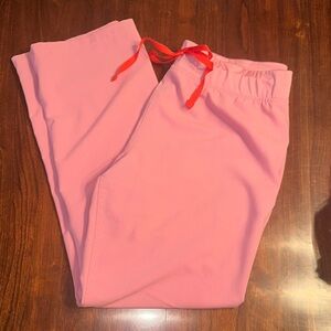 Pink Pants with Red Drawstring